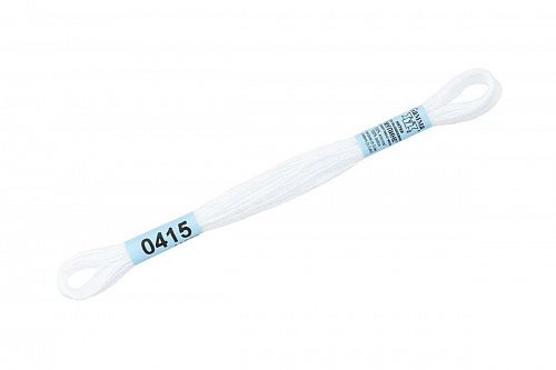 Нитки для вышивания Gamma мулине 8 м 0415 белый