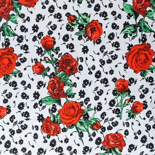 Коттон 063-08022 белый принтованный