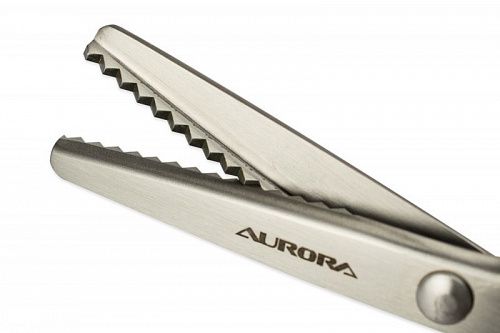 Ножницы зигзаг Aurora 5 мм 230 мм AU489A черно-красный