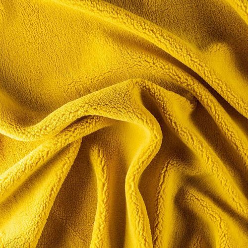 Мех искусственный К30-226 ярко-желтый однотонный