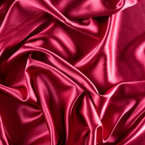 Шелк натуральный К15-1089 морозная клюква однотонный