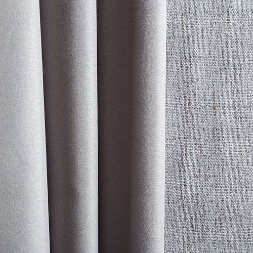 Ткань портьерная блэкаут рогожка h-280 см 10-02-04501 серебристо-серый