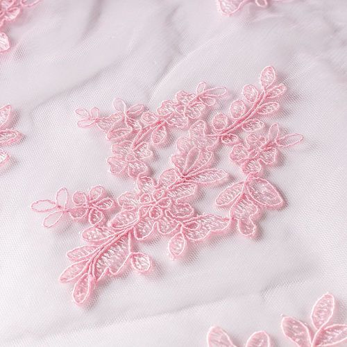 Гипюр К03-0073 персиково-розовый