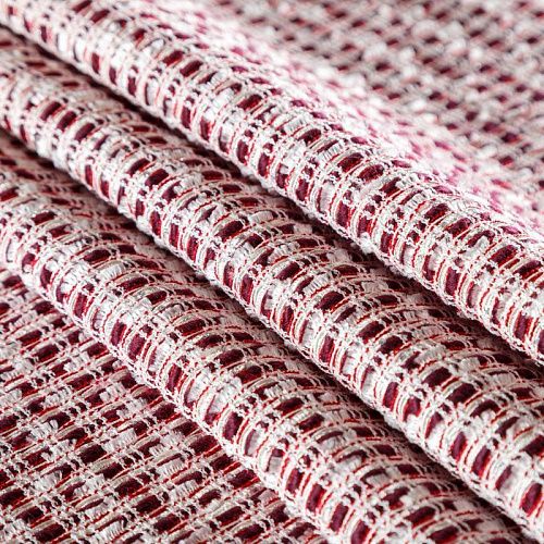 Твид шанель К12-017 бело-бордовый