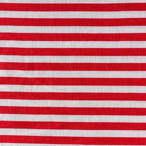 Лен натуральный К36-060 молочный принтованный