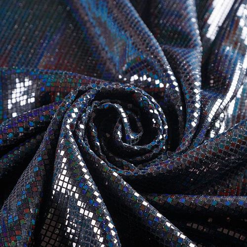 Трикотаж с пайетками 056-06000 черный