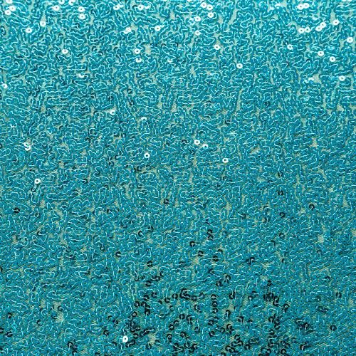 Пайетки на сетке 055-02829 темно-бирюзовый однотонный