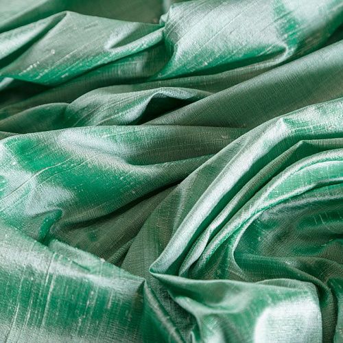 Дикий шелк 016-04901 мятно-зеленый однотонный