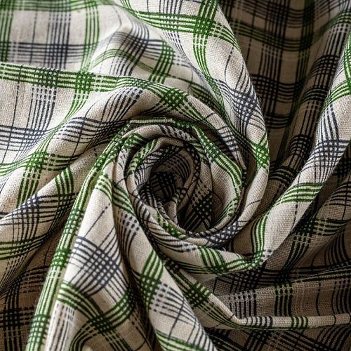 Лен натуральный К35-008 экрю принтованный