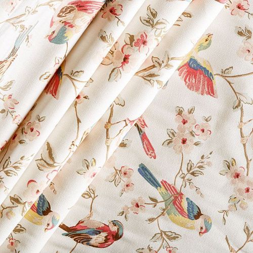 Ткань портьерная 19-02-04546 белый принтованный