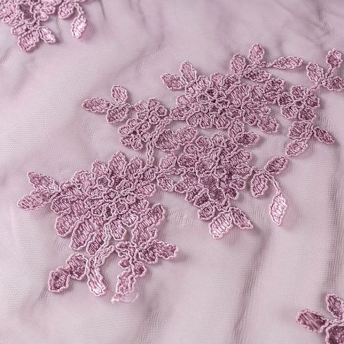 Гипюр К12-168 розовый антик