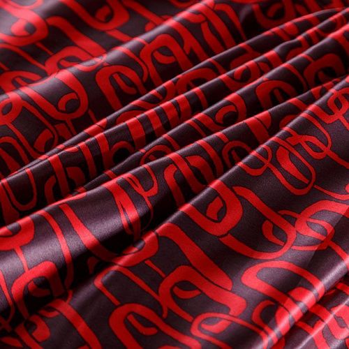 Шелк натуральный К28-650 черный принтованный