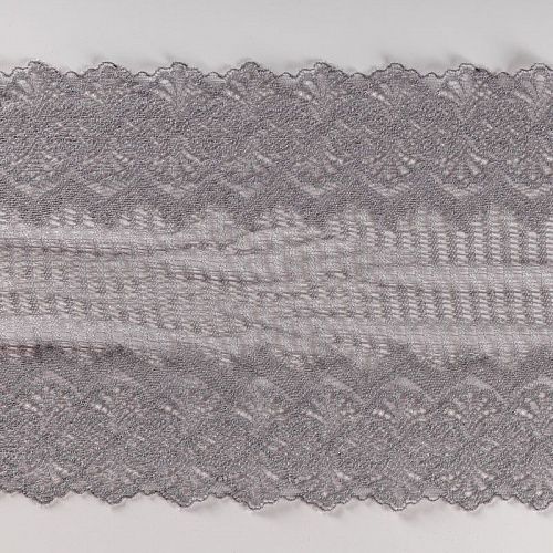 Кружево эластичное 190 мм Ф01-0002 темно-глициновый