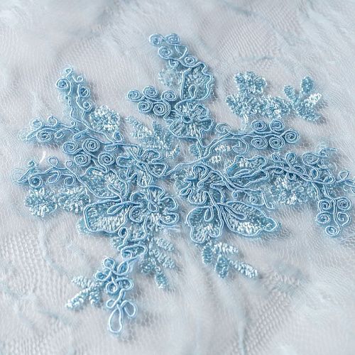 Гипюр К19-347 светло-голубой