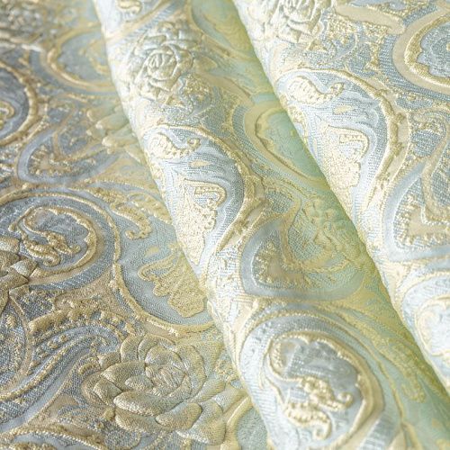 Жаккард К13-017 золотисто-голубой