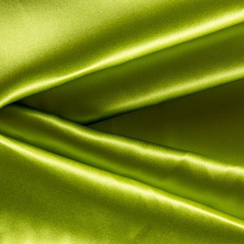 Шелк натуральный К15-1093 зеленый лайм однотонный