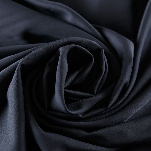 Креп 026-09717 черный однотонный