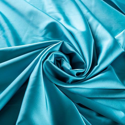 Шелк синтетический 065-01976 бирюзово-голубой однотонный