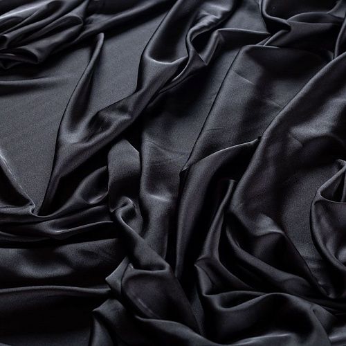 Шелк синтетический 065-01970 черный однотонный