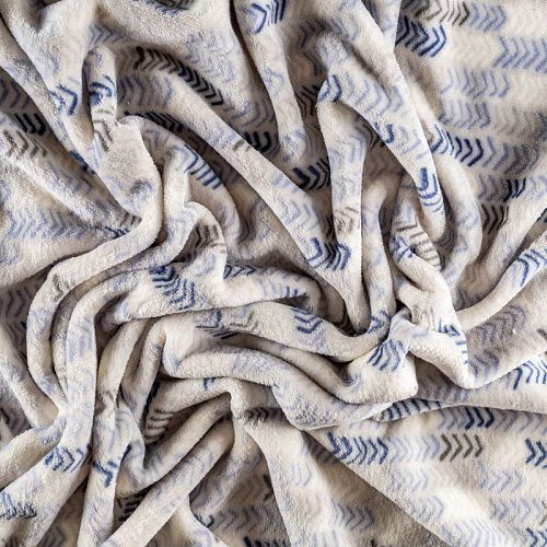 Флис-мех К33-545 белый принтованный